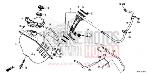 RESERVOIR A CARBURANT NSS300AK de 2019